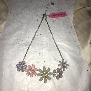 Betsey Johnson Pastel Flower Necklace